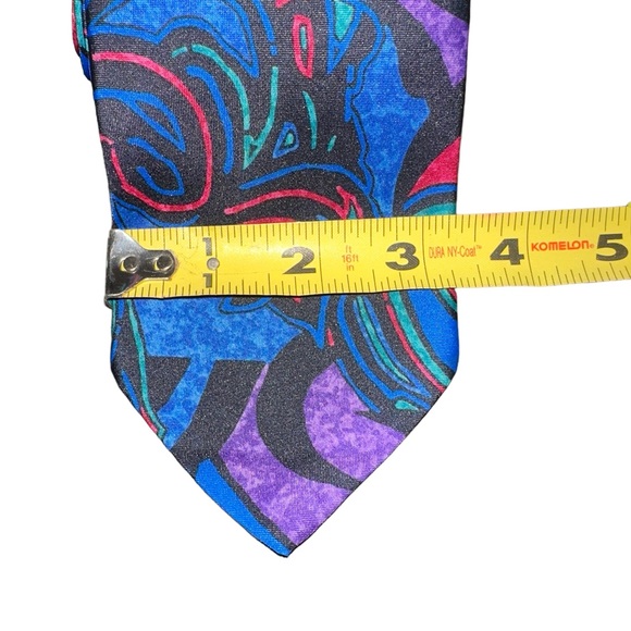 ITALIAN SILK STYLED MADE IN USA 54x3 BLUE RED PURPLE - Picture 4 of 5